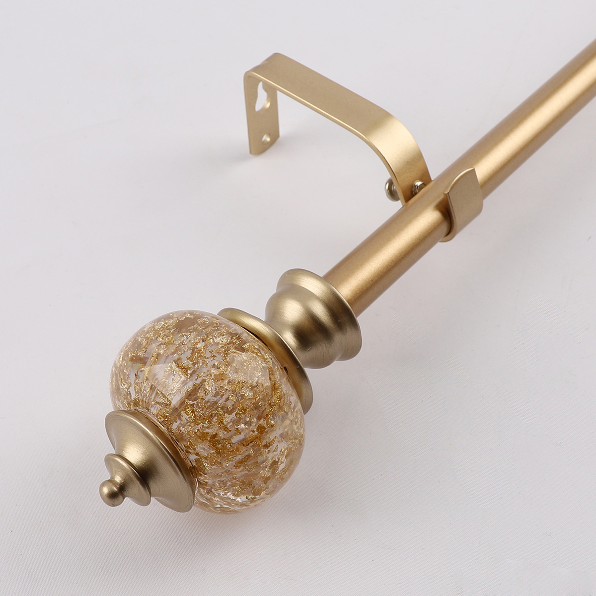 Aluminium Crystal Brass Luxury Custom Curtain Rod Bracket Iron Hook Wholesale Curtain Accessories for Bathroom Use Home