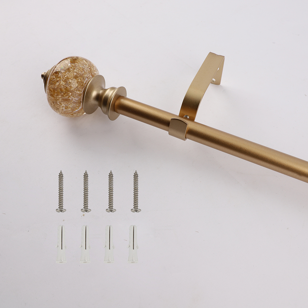 Aluminium Crystal Brass Luxury Custom Curtain Rod Bracket Iron Hook Wholesale Curtain Accessories for Bathroom Use Home