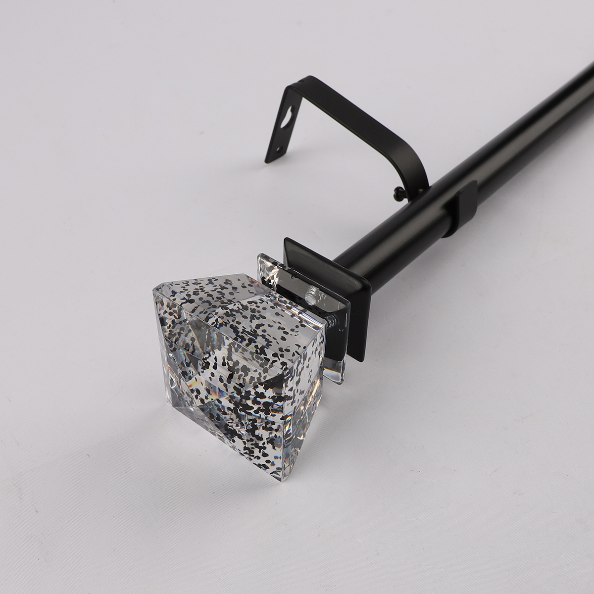 Factory Price Modern Aluminum Alloy Ball Shaped Crystal Curtain Rod Track 5cm Length OEM/ODM for Interior Decoration
