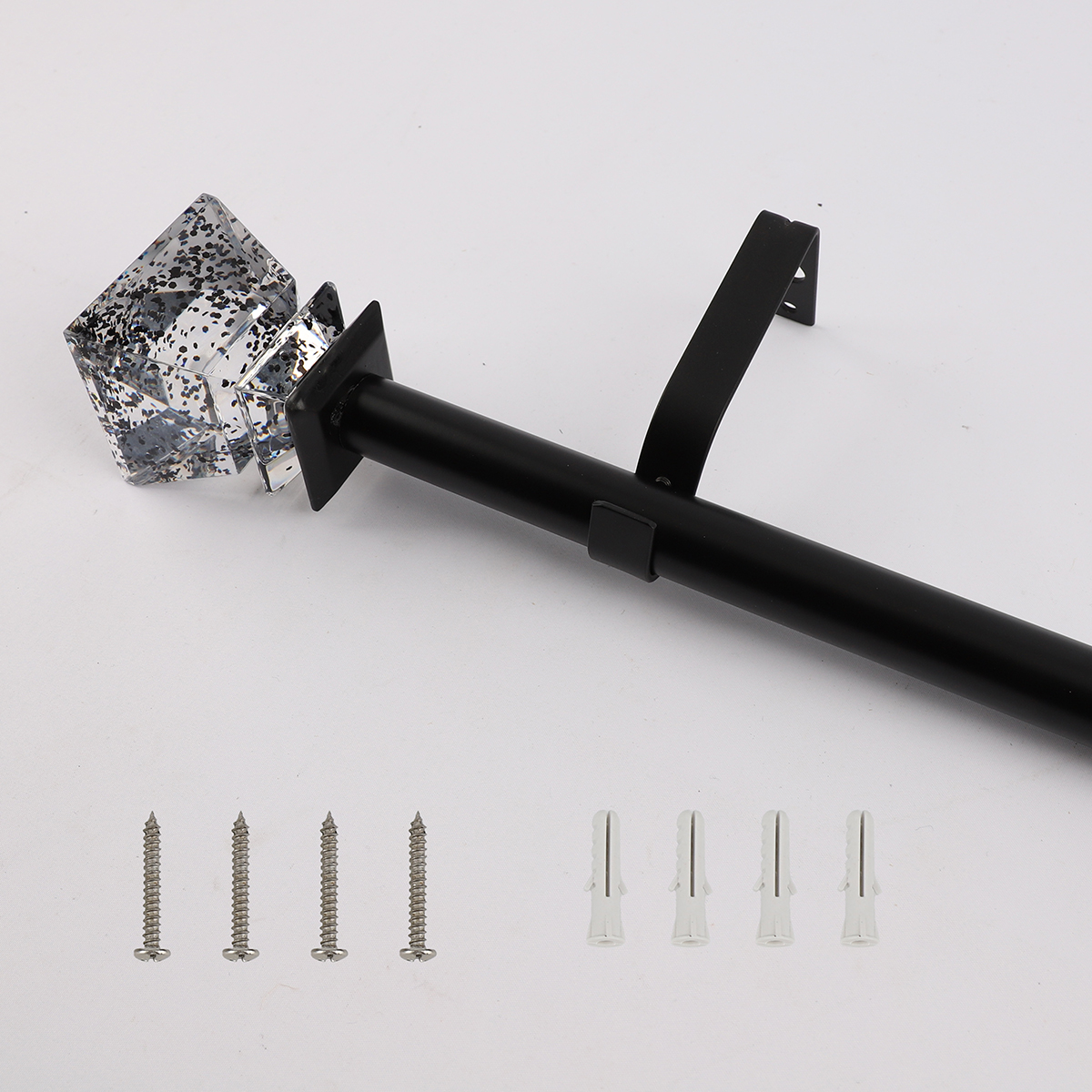 Factory Price Modern Aluminum Alloy Ball Shaped Crystal Curtain Rod Track 5cm Length OEM/ODM for Interior Decoration