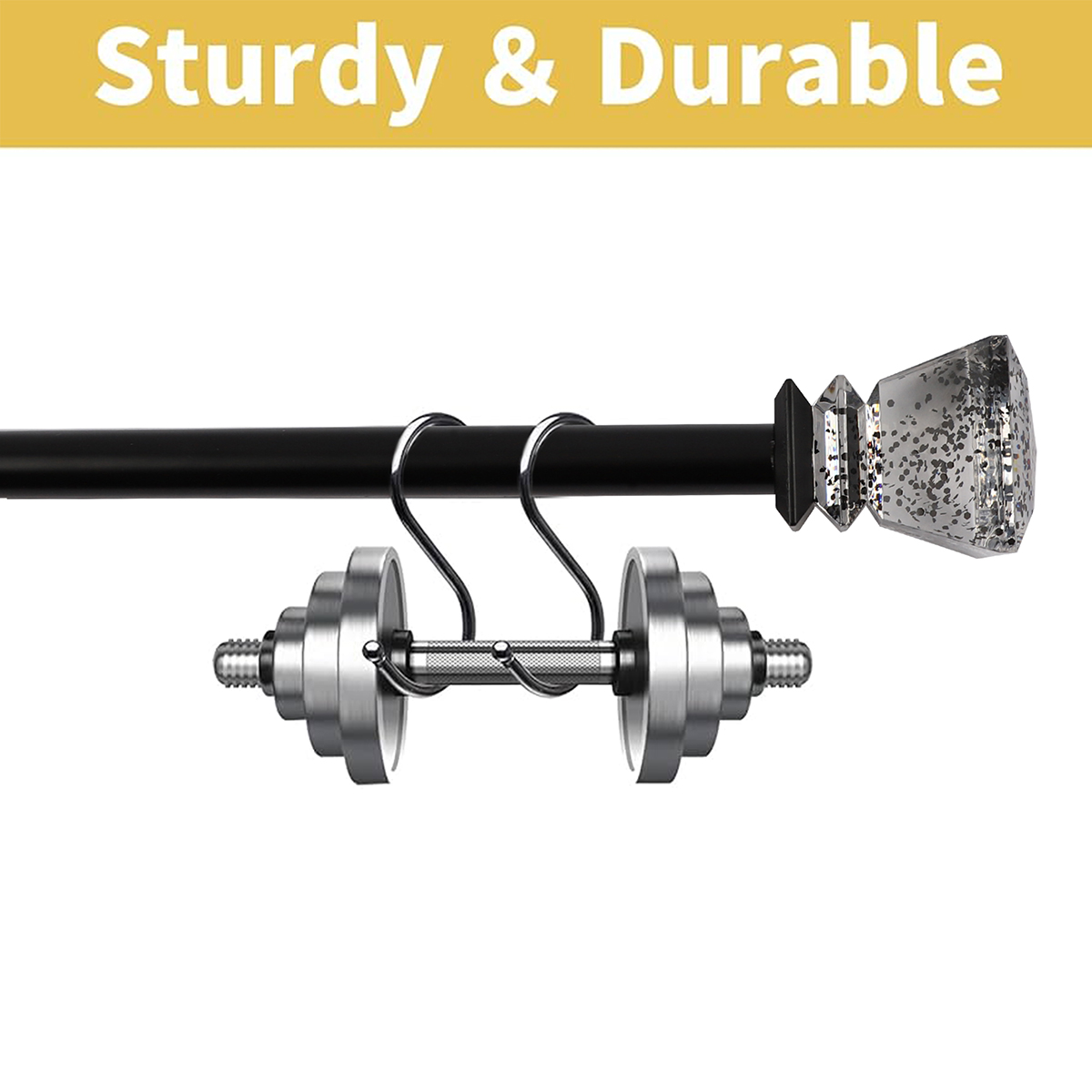 Factory Price Modern Aluminum Alloy Ball Shaped Crystal Curtain Rod Track 5cm Length OEM/ODM for Interior Decoration