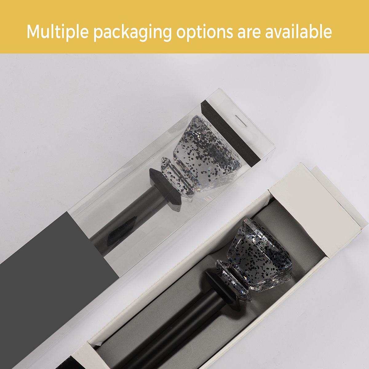 Factory Price Modern Aluminum Alloy Ball Shaped Crystal Curtain Rod Track 5cm Length OEM/ODM for Interior Decoration