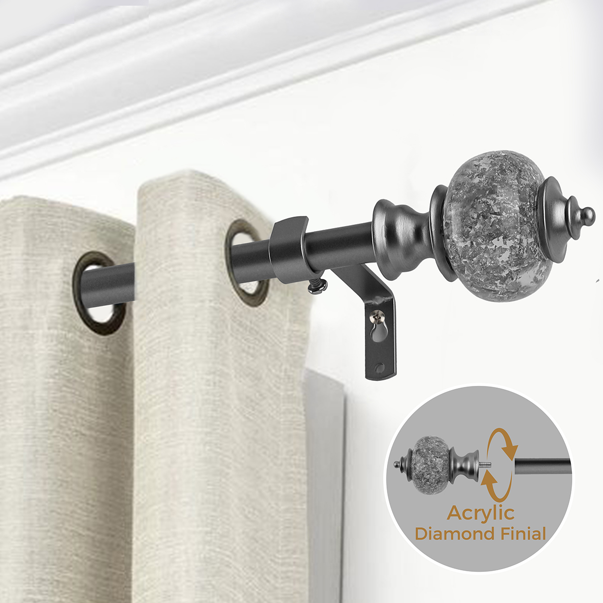 Competitive Price Modern Curtain Rod Set Eco-friendly Customized Length Contracted Curtain Poles Tracks Accessories