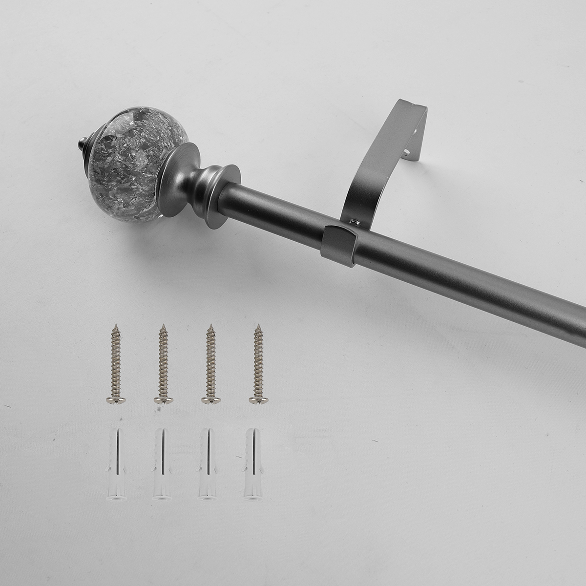 Competitive Price Modern Curtain Rod Set Eco-friendly Customized Length Contracted Curtain Poles Tracks Accessories