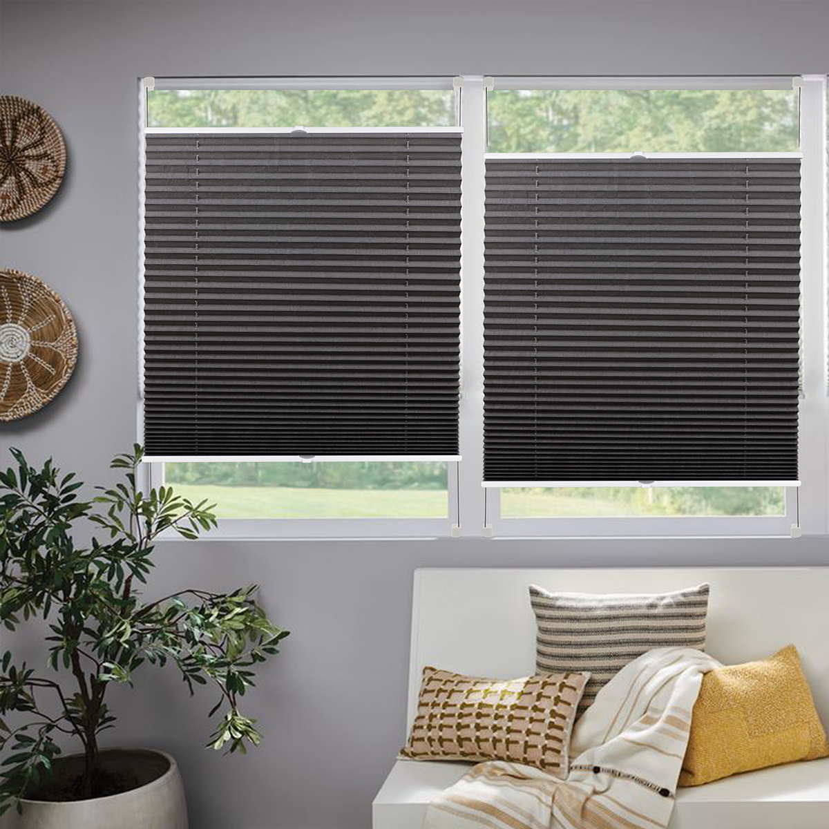 Latest Design Cordless Plisse Top Down Window Shades/pleated Shades Roller Blind Blackout Roller Shades Pleated Blinds