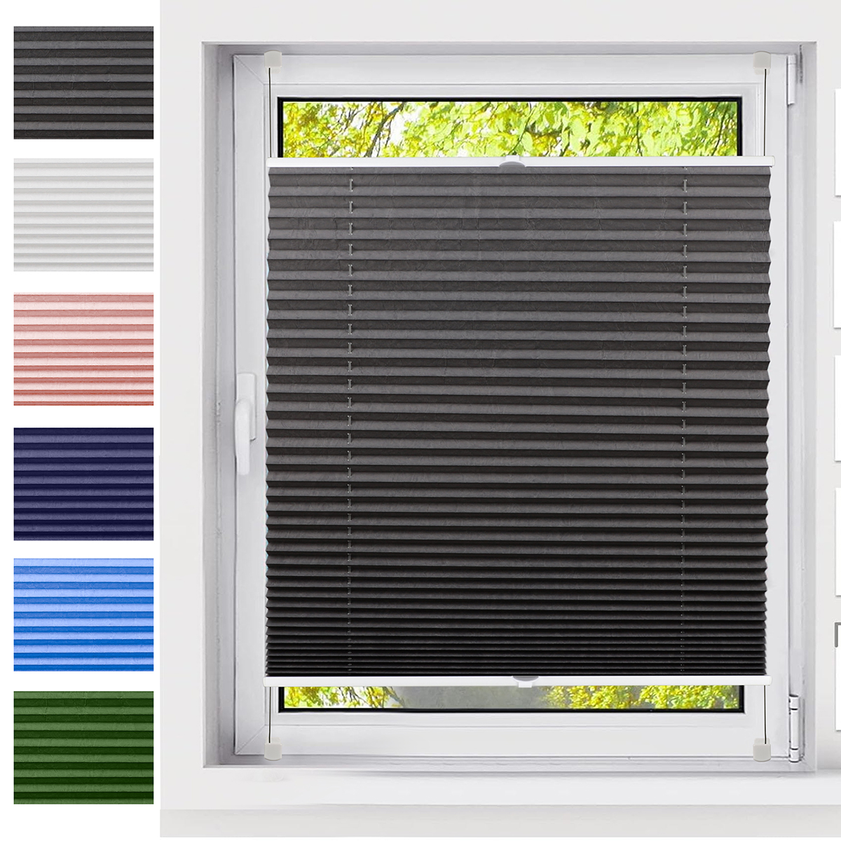 Latest Design Cordless Plisse Top Down Window Shades/pleated Shades Roller Blind Blackout Roller Shades Pleated Blinds