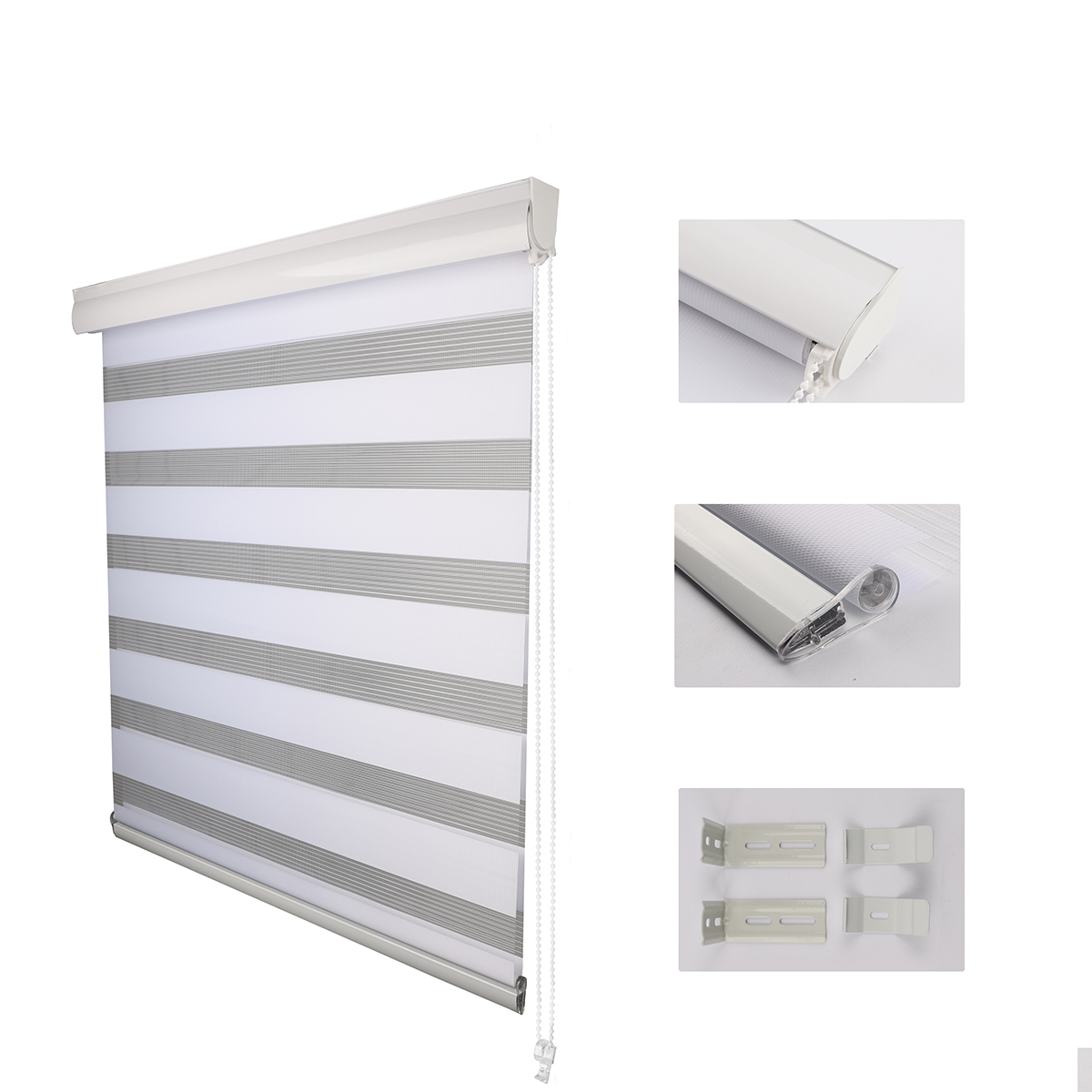 Wholesale Double Layers Day and Night Zebra Roller Blinds Shades Manual Spring Persiana for windows Zebra Blinds for Windows