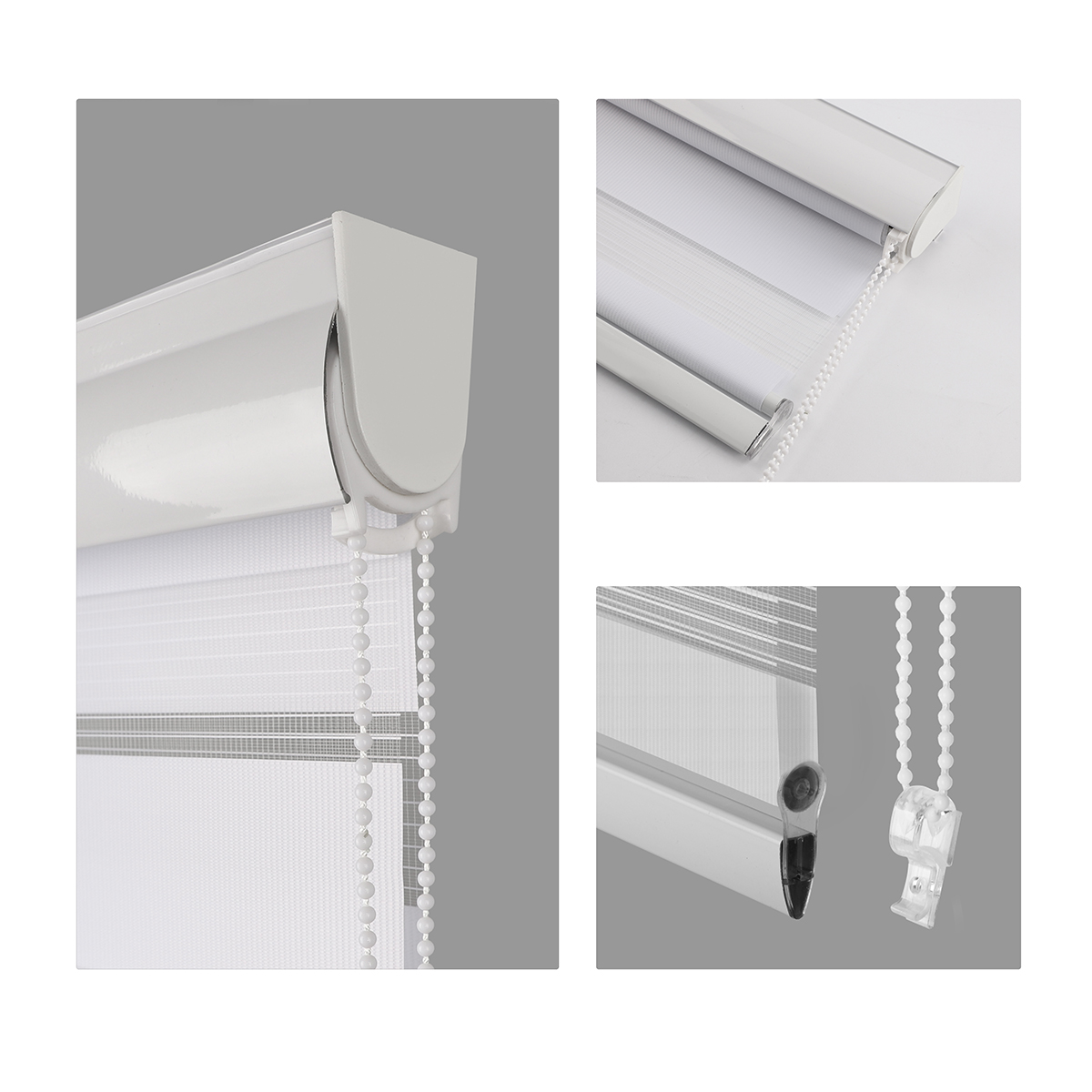 Wholesale Double Layers Day and Night Zebra Roller Blinds Shades Manual Spring Persiana for windows Zebra Blinds for Windows