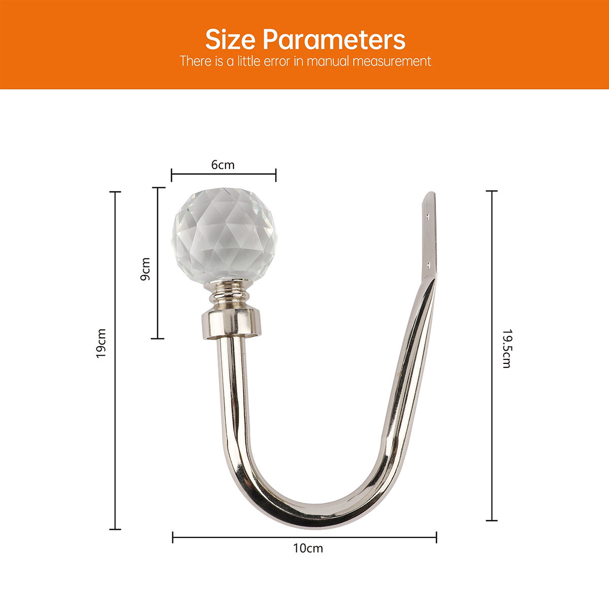 Factory Direct Wholesale Modern Aluminum Adjustable Curtain Hooks & Decorative Tieback Holdbacks for Window Decor