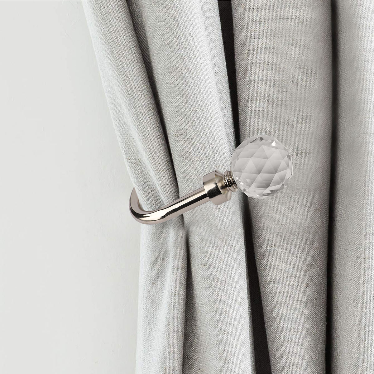 Factory Direct Wholesale Modern Aluminum Adjustable Curtain Hooks & Decorative Tieback Holdbacks for Window Decor