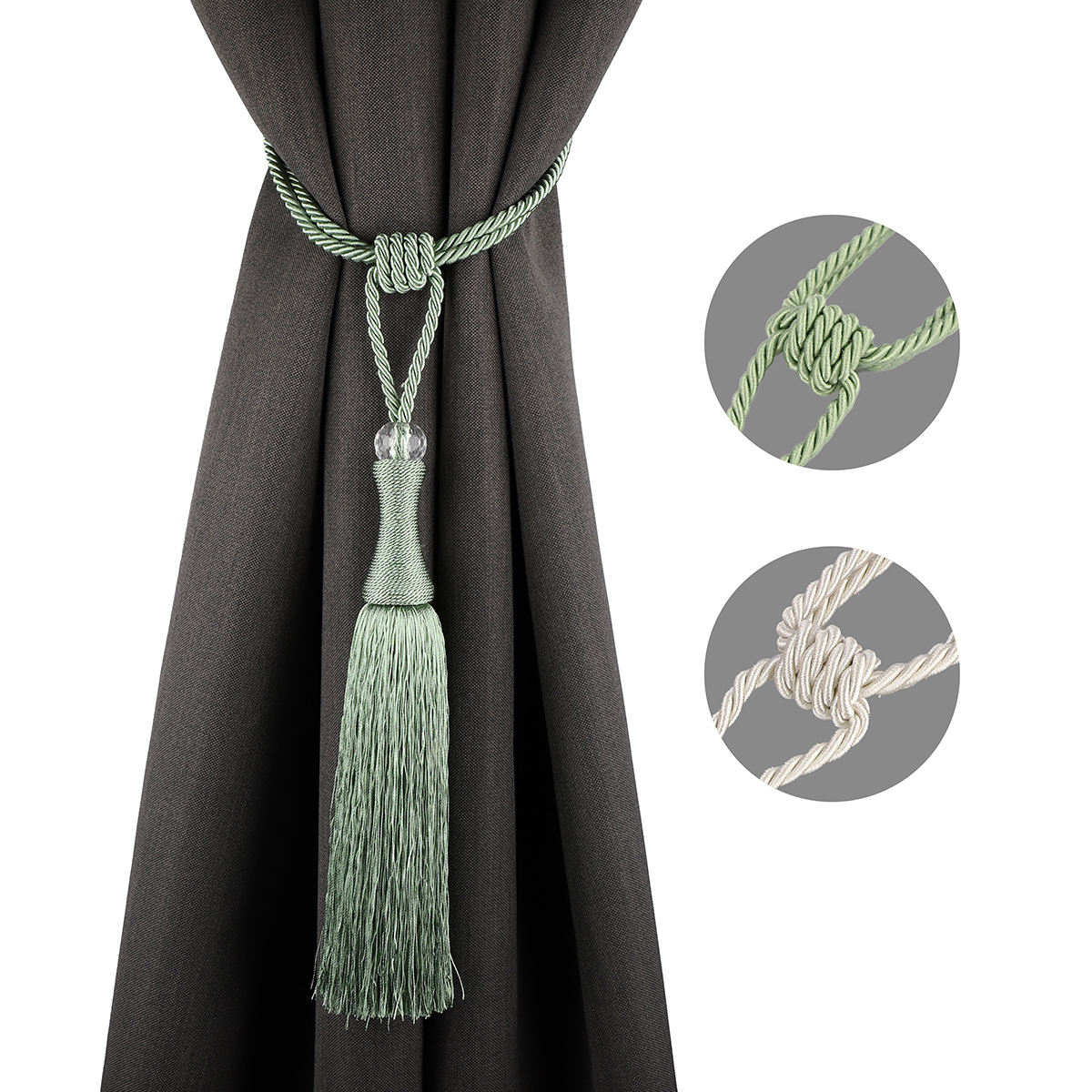 Luxury Handmade Rope Window Curtain Tassel Tiebacks Modern Design Home Decorative Fancy Curtain Tassels for Curtains