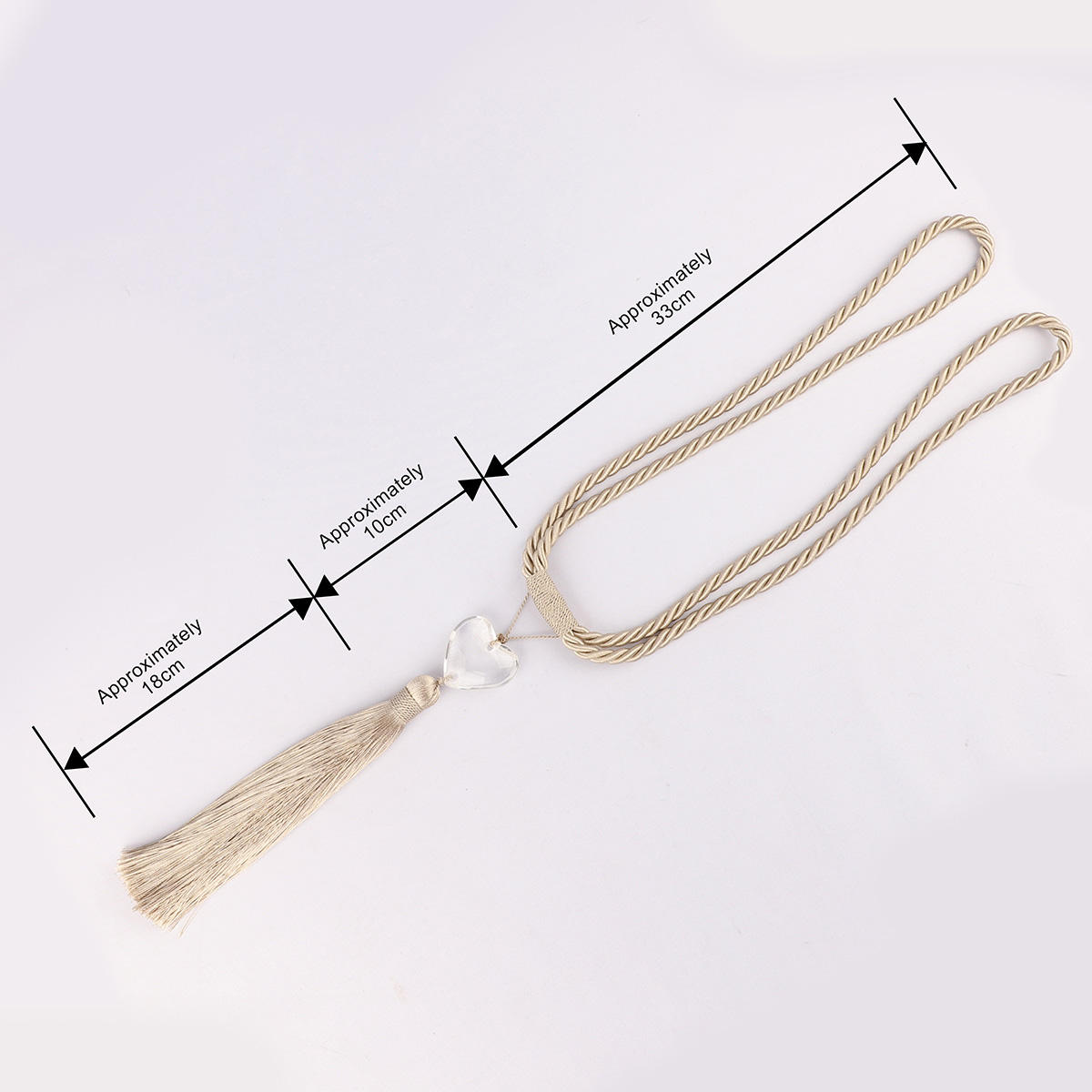 Modern Crystal for Love Curtain Tiebacks for Home Decor Wholesale Factory Sale Tassel Curtain Tieback for Living Pole