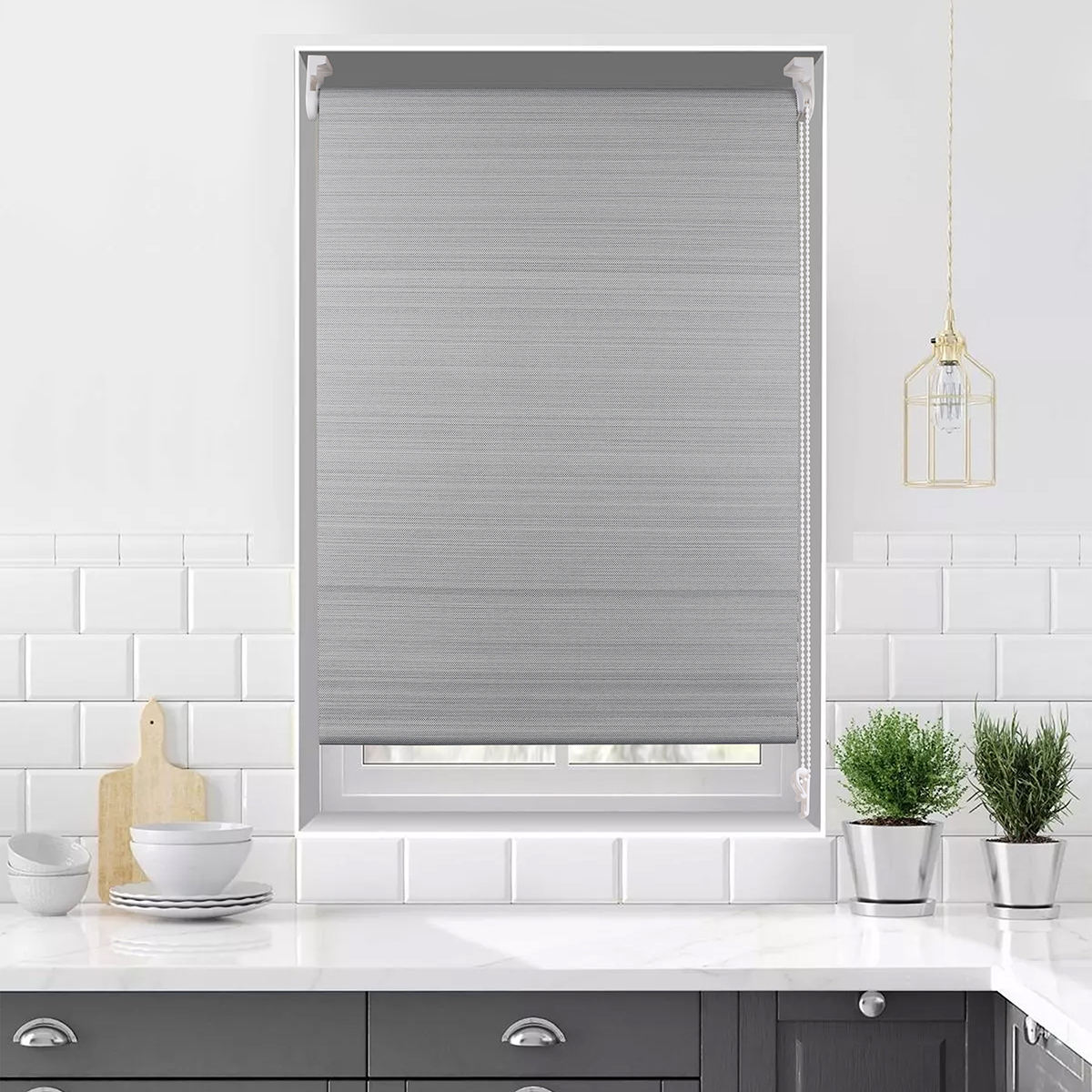 New Trendy Thickened Thermal Insulated Fabric Roller Shades UV Protected Window Blinds for Home Classic Plain Technique