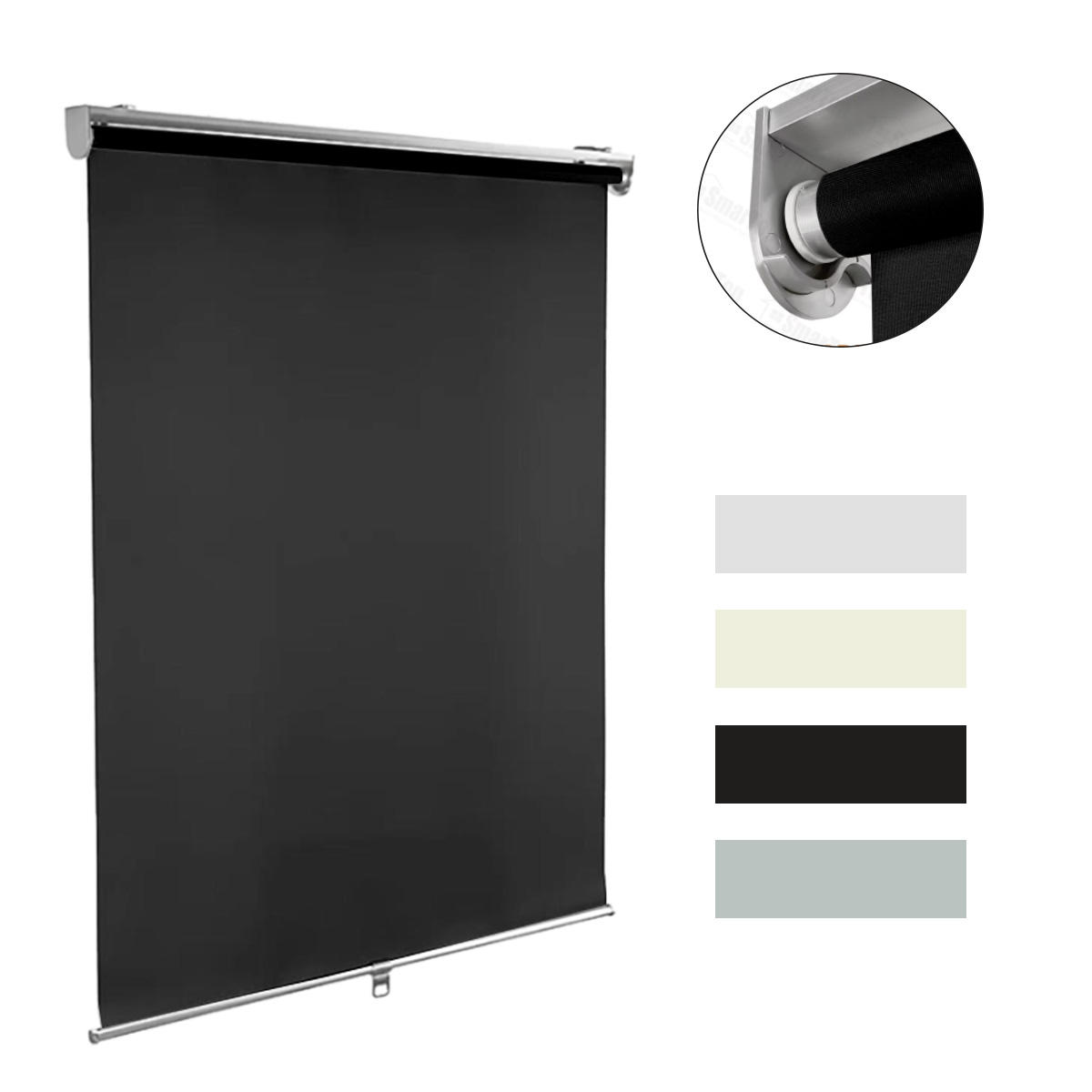 Customized 100% Blackout Cordless Pleated Roller Blinds for Windows Classic Office Hotels Factory Supplied No Drill Polyester