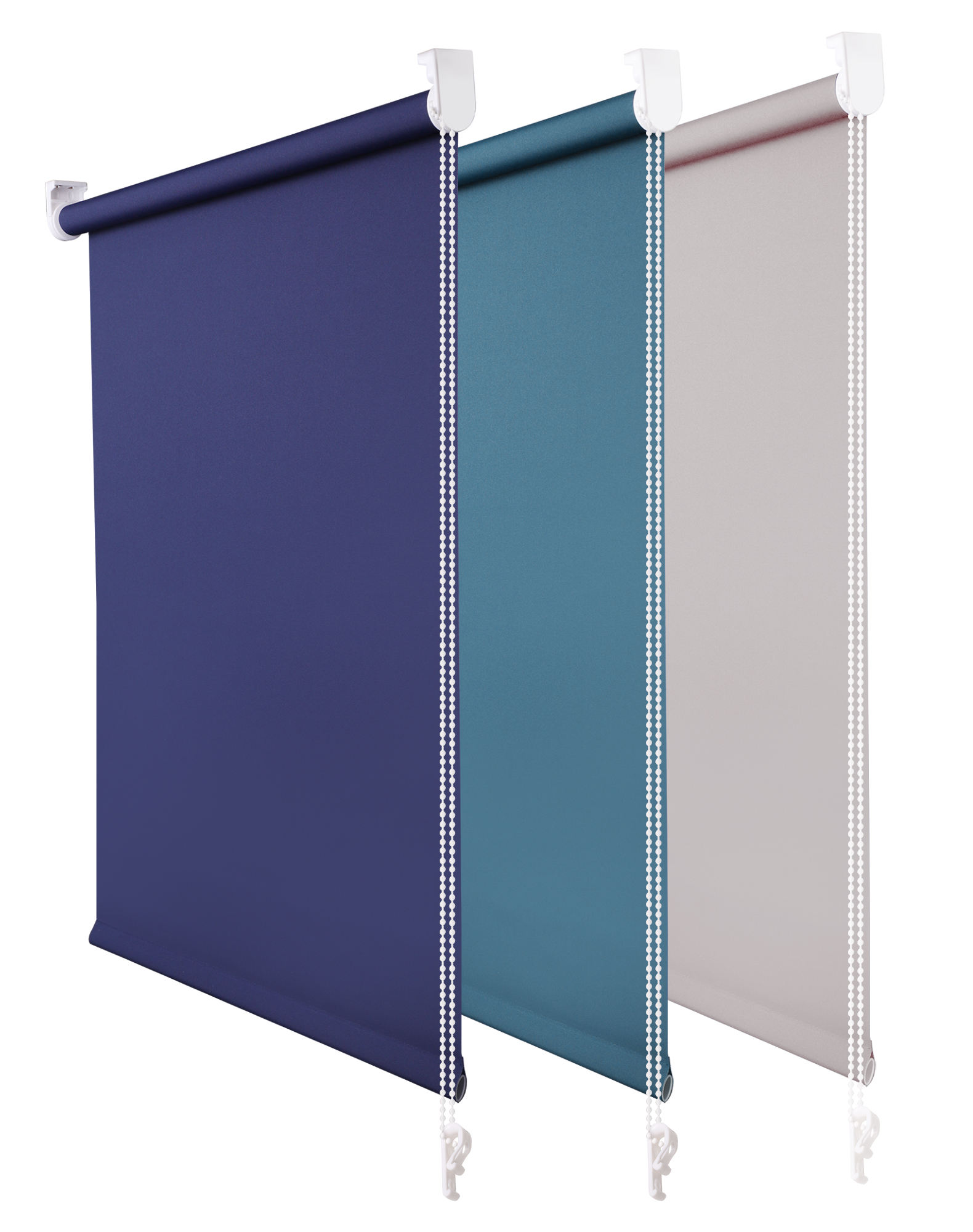 Modern Style Electric Roller Shades Blackout Window Blinds Bead Chain Customizable Size for Home Office Hotel Hospital Skylights