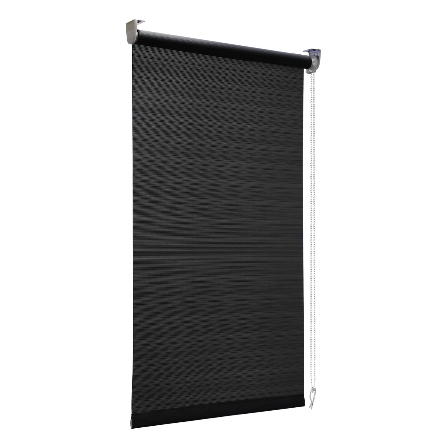 Blackout Window Roller Blind Soundproof Fireproof Indoor Fabric Curtain Solar Screen Electric Manual Options Horizontal Pattern