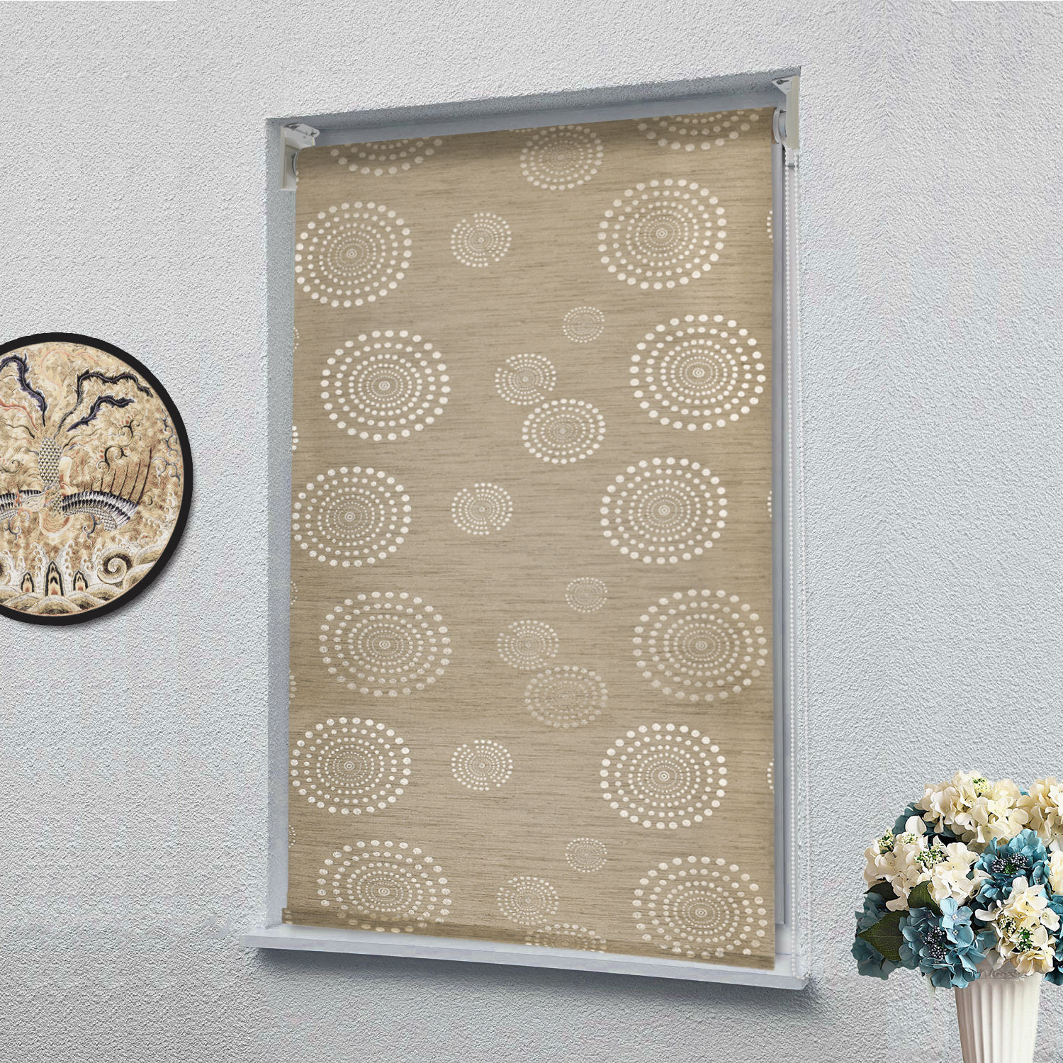 Factory Price Good Quality Modern Built-In Horizontal Pattern Blackout Roller Blind with Fabric for Window