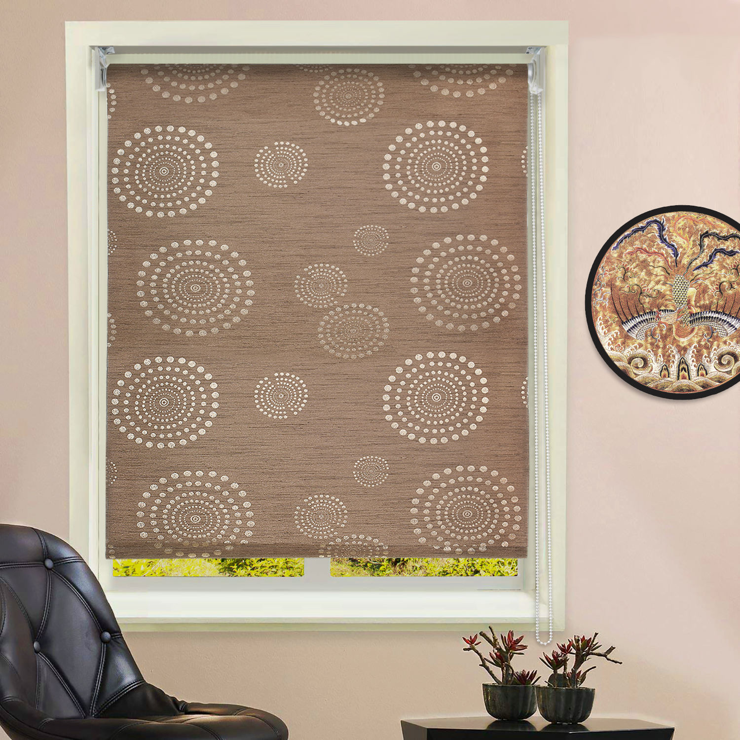 Factory Price Good Quality Modern Built-In Horizontal Pattern Blackout Roller Blind with Fabric for Window