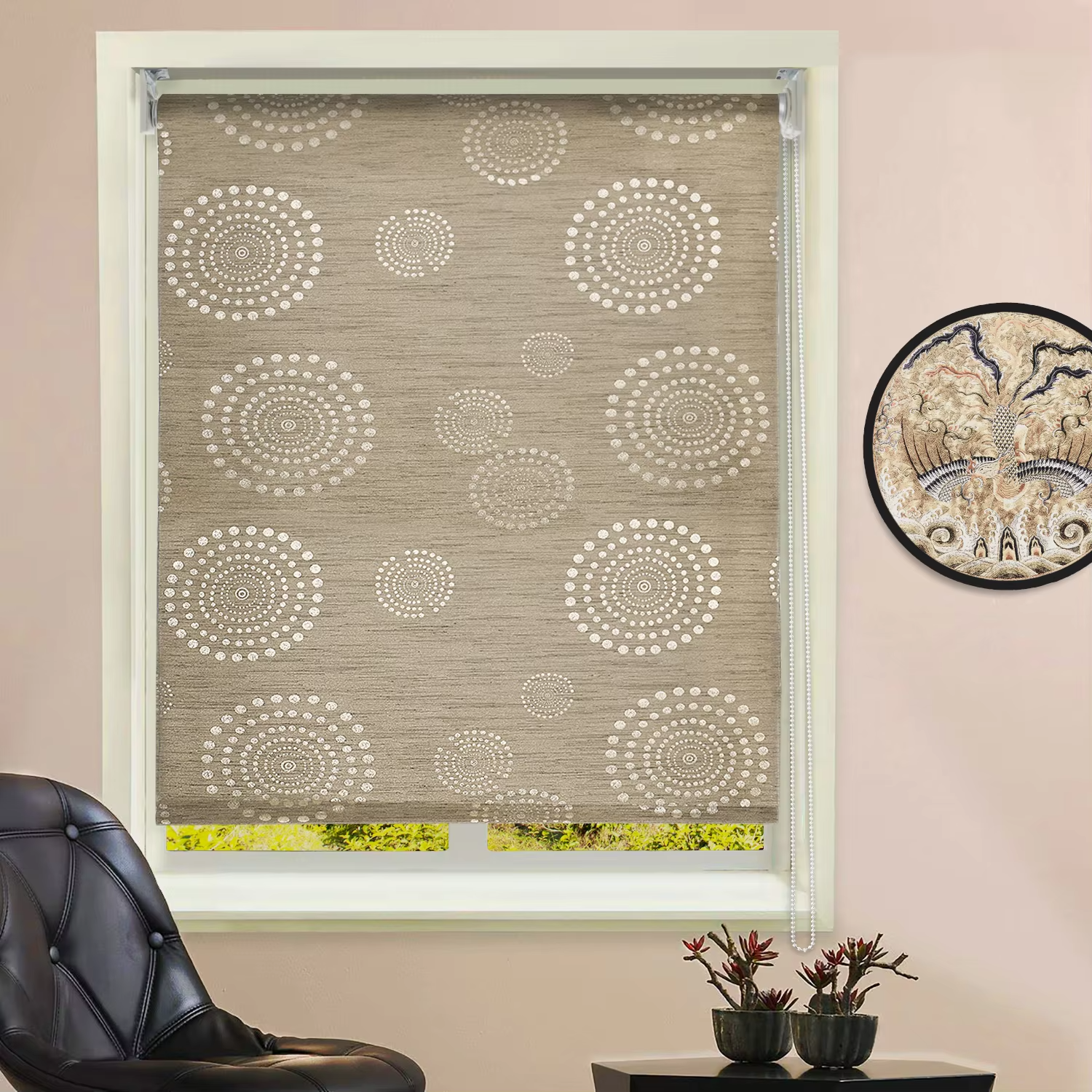 Factory Price Good Quality Modern Built-In Horizontal Pattern Blackout Roller Blind with Fabric for Window