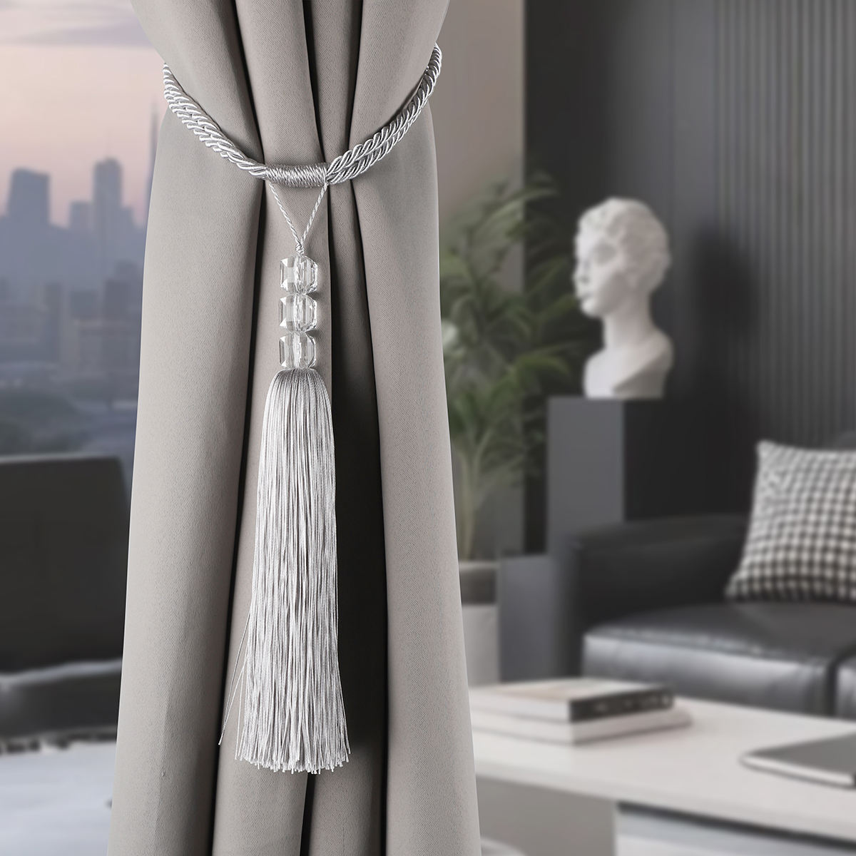 Modern Luxury High Quality Simple Crystal Shining Curtain Tieback Tassel Quality Decorative Accessory for Home Decor Price