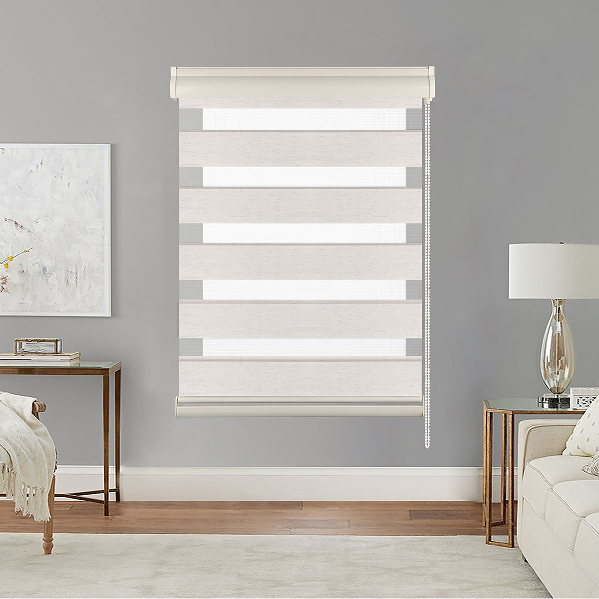 Modern New Day Night Zebra Blind Built-In Horizontal Plain Fabric Factory Wholesale for Windows