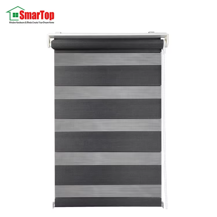 Wholesale Best Price Black Zebra Rainbow Roller Blinds Home Decoration Fabric Installation Horizontal Pattern Plain