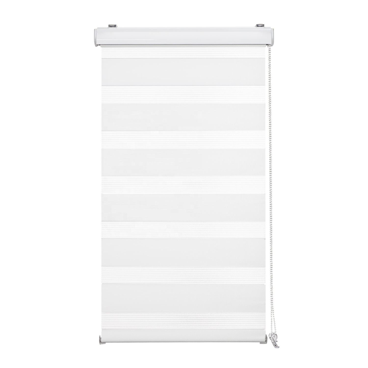 High Quality Black Rainbow Zebra Roller Blinds Day Night Customizable Window Cover for Modern Home Decor Built-in Installation