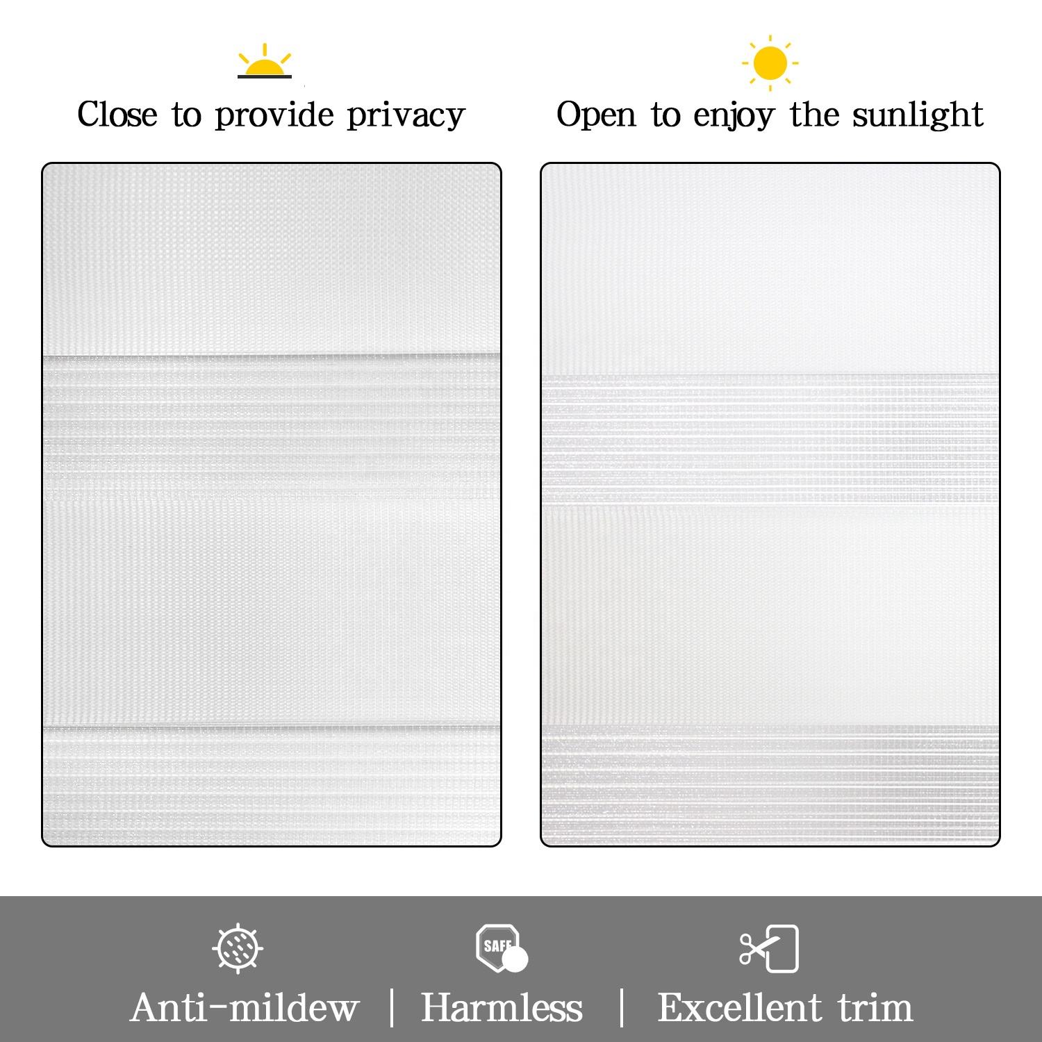 High Quality Black Rainbow Zebra Roller Blinds Day Night Customizable Window Cover for Modern Home Decor Built-in Installation