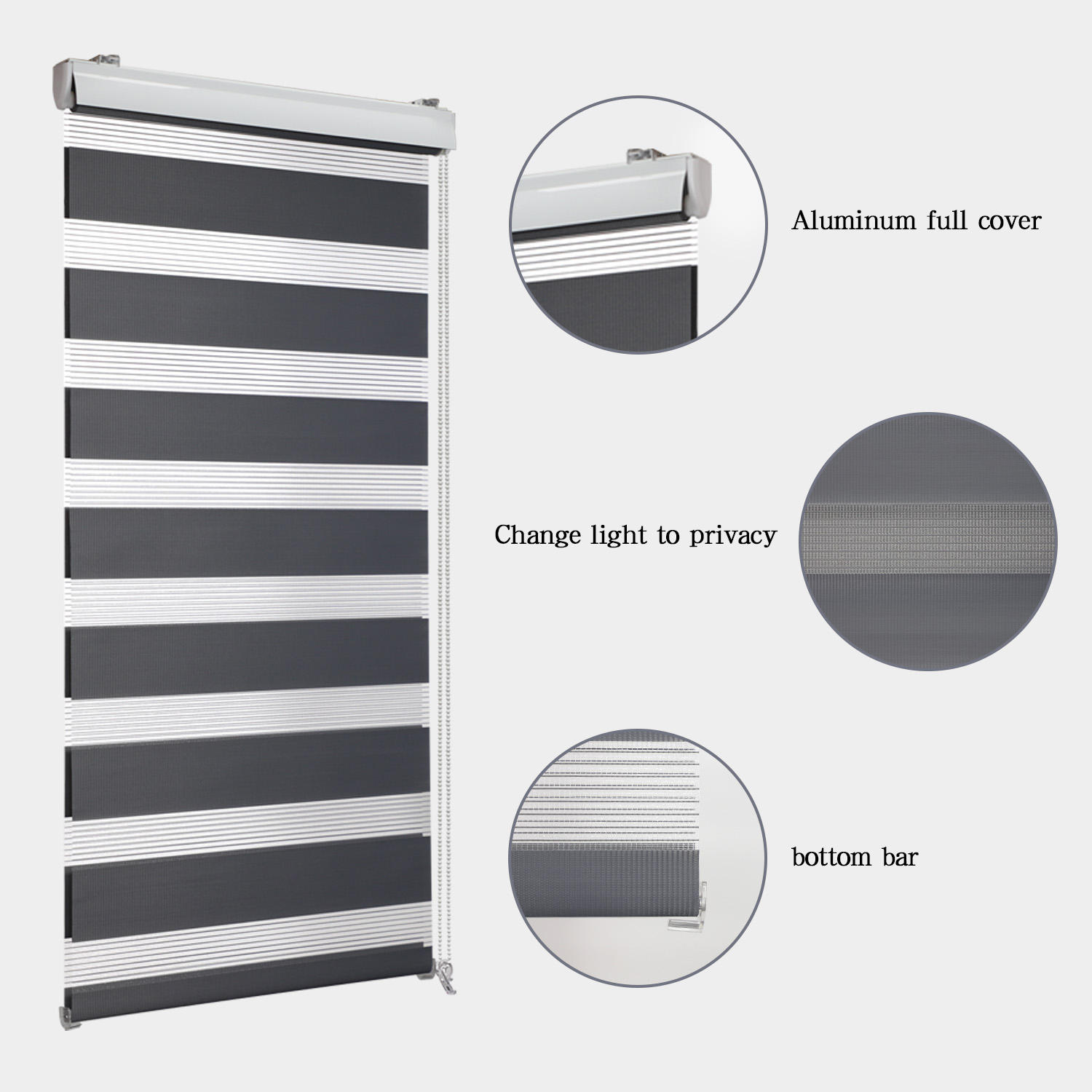 Window Roller Shade Manufacture Day & Night Double Layer Roller Blind for Window