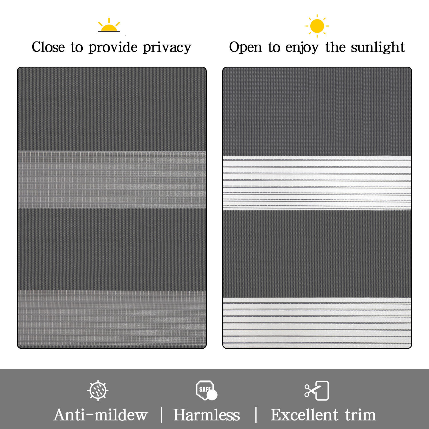 Window Roller Shade Manufacture Day & Night Double Layer Roller Blind for Window