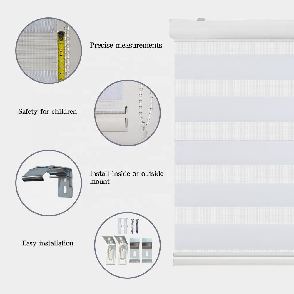 High Quality Rainbow Double Roller Blind Classic Design Spring Blinds at an Price Manufactured for Window