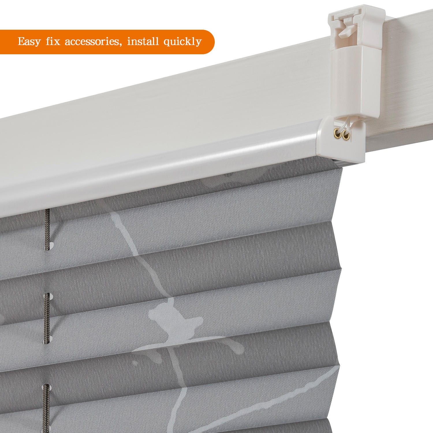 Wholesale Grey Plisse Single Layer Pleated Blinds Day&Night Sunshade with Horizontal Pattern Cheap Price Windows Shades Shutters