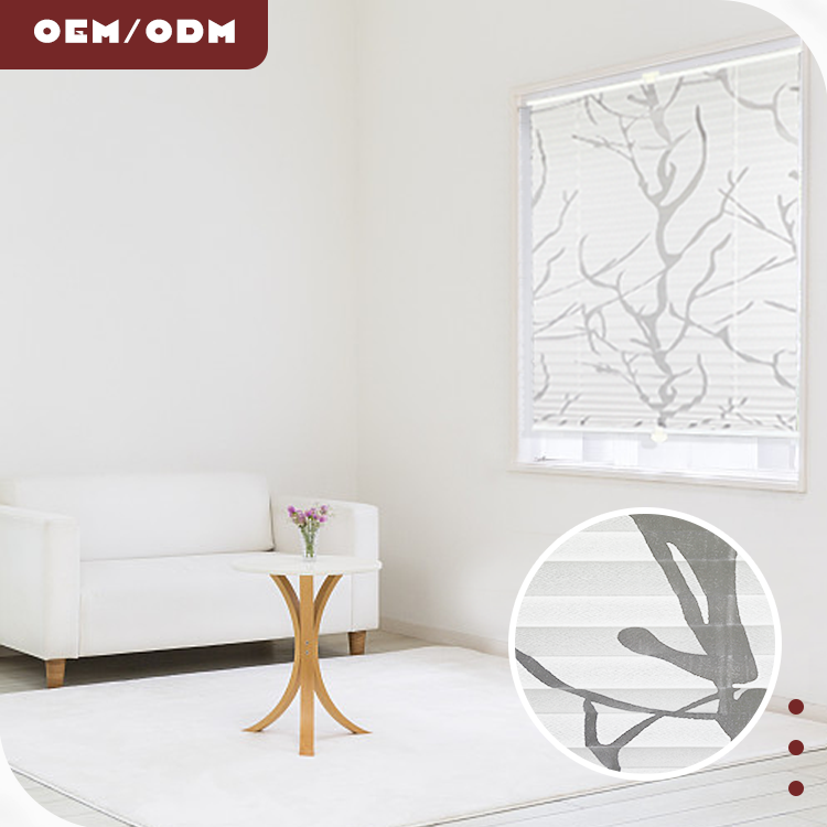 High Quality Translucent Curved Pattern Polyester Plisse Blinds Modern Pleated Window Shades Hot Sale Wholesale Pleated Blind