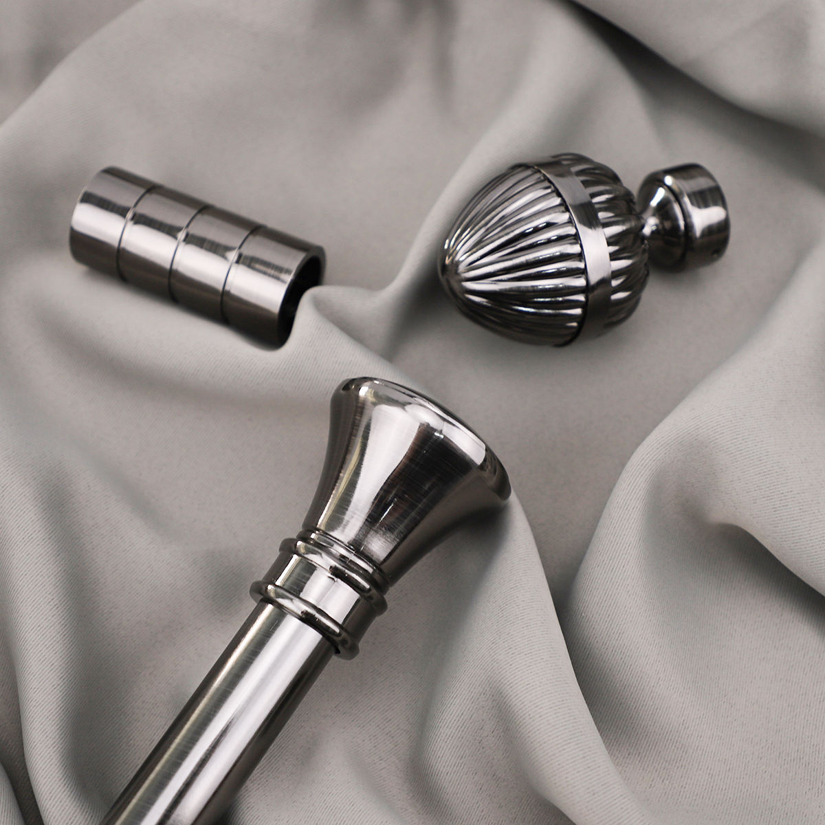 Modern Design Multiple Styles Metal Decorative Curtain Rod Sets Poles Window Accessories for Living Room Art Deco Style