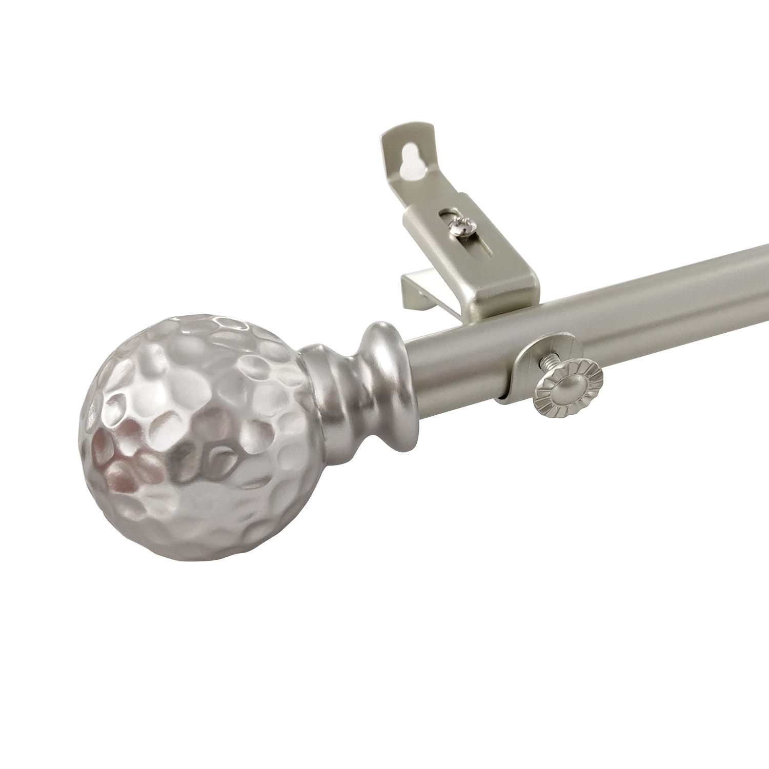 Wholesale Modern Eco-friendly Single Aluminum Alloy Curtain Rod Set with Finials Includes Accessories Curtains Customized Length