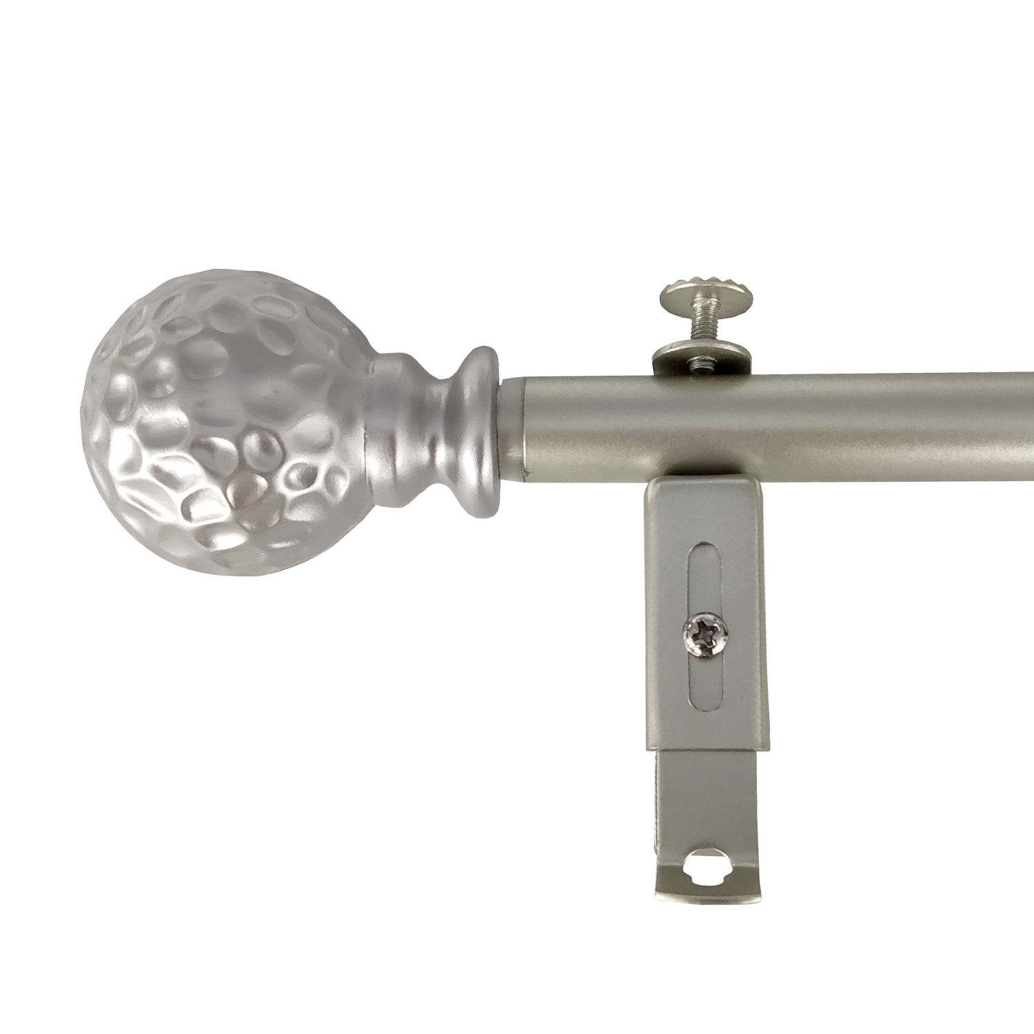 Wholesale Modern Eco-friendly Single Aluminum Alloy Curtain Rod Set with Finials Includes Accessories Curtains Customized Length