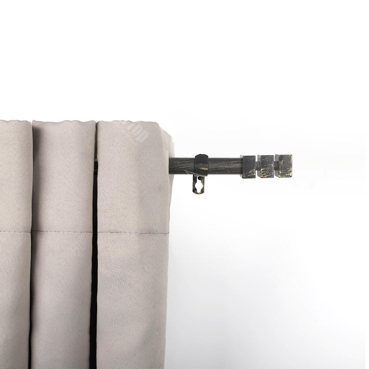 Eco-friendly Single Window Iron Curtain Rod Adjustable Extendable Aluminum Alloy Twisting Metal Curtains Tracks Accessories