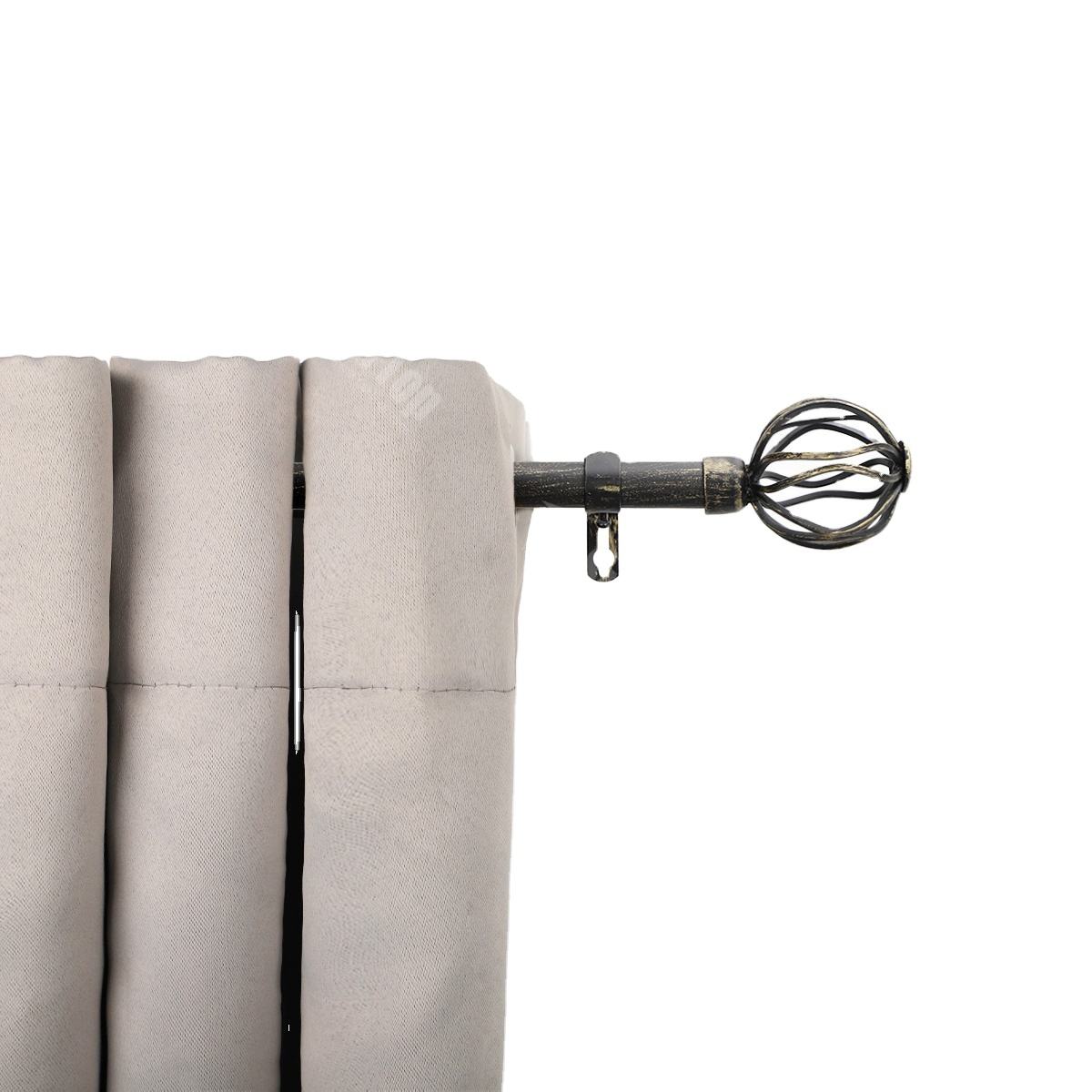 High Quality Living Patio Iron Curtain Rod Finials Hollow Geometry Metal Decorative Pole Traditional Factory Direct Accessories