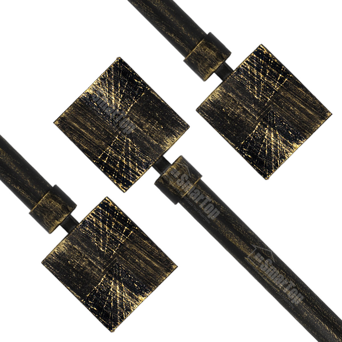 Wholesale 5m Iron Curtain Rod Finials High Quality Metal Decorative Pole for Office Home Traditional Design Tracks Accessories