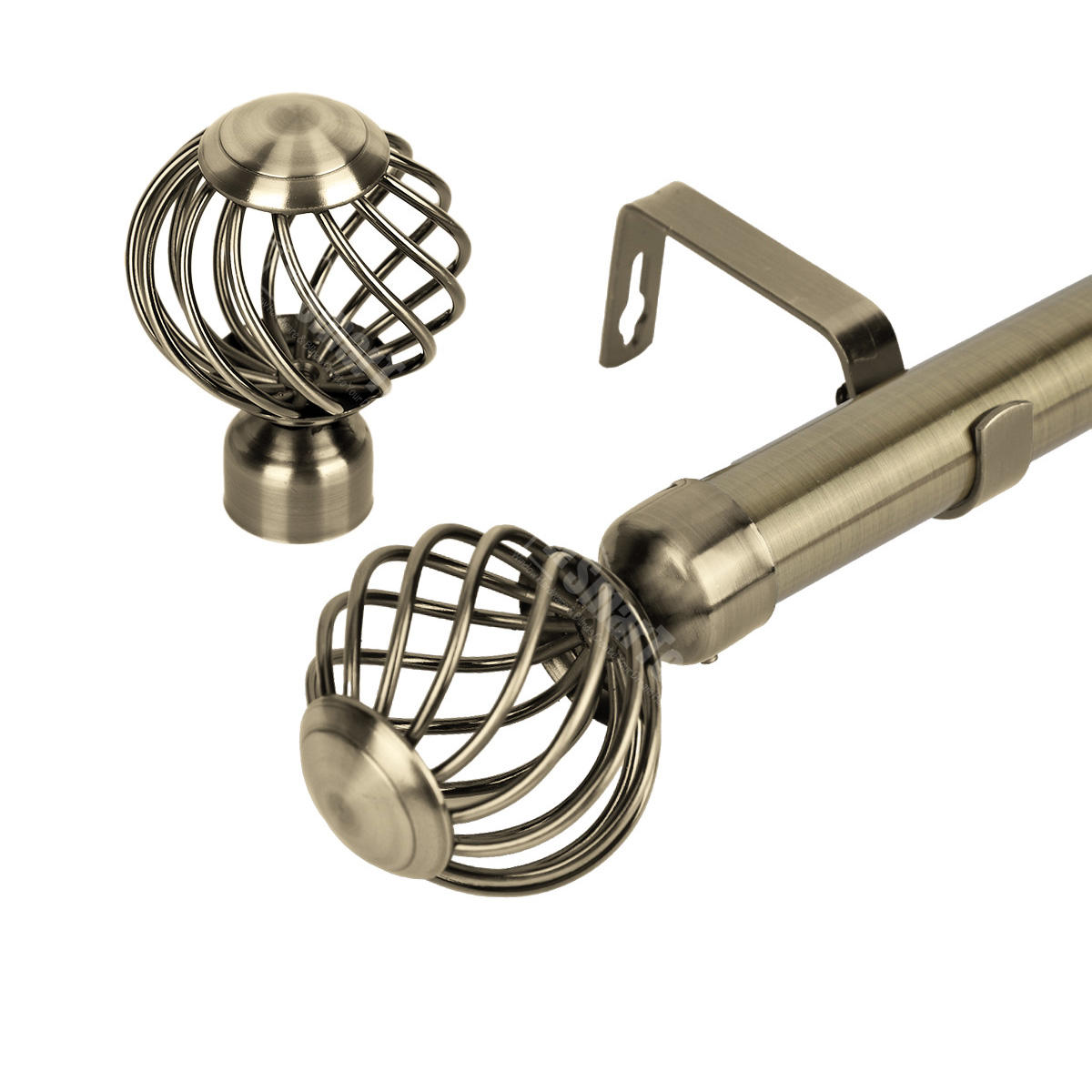 Modern Design Extendable Metal Curtain Rod Pole Factory Direct Wholesale for Windows Decorative Living Room Accessories