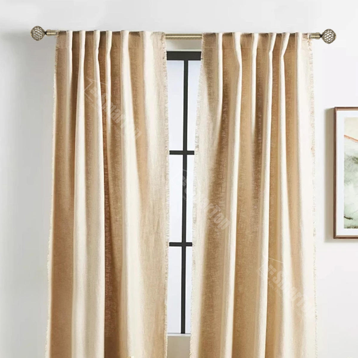 Modern Design Extendable Metal Curtain Rod Pole Factory Direct Wholesale for Windows Decorative Living Room Accessories