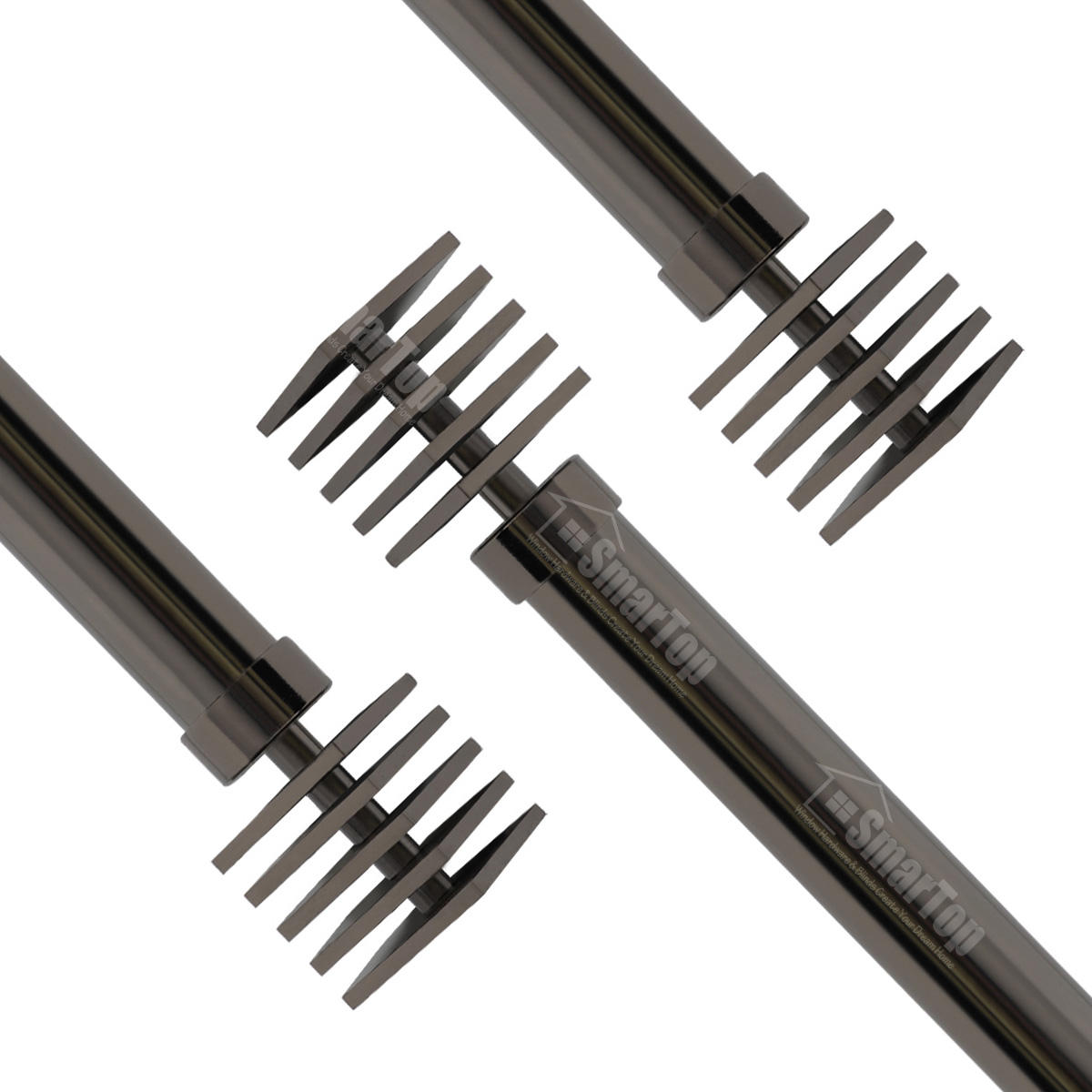 ISO9001 Certified Customized Design Modern Simple High Quality Extendable Metal Curtain Rod Curtain Poles Tracks Accessories