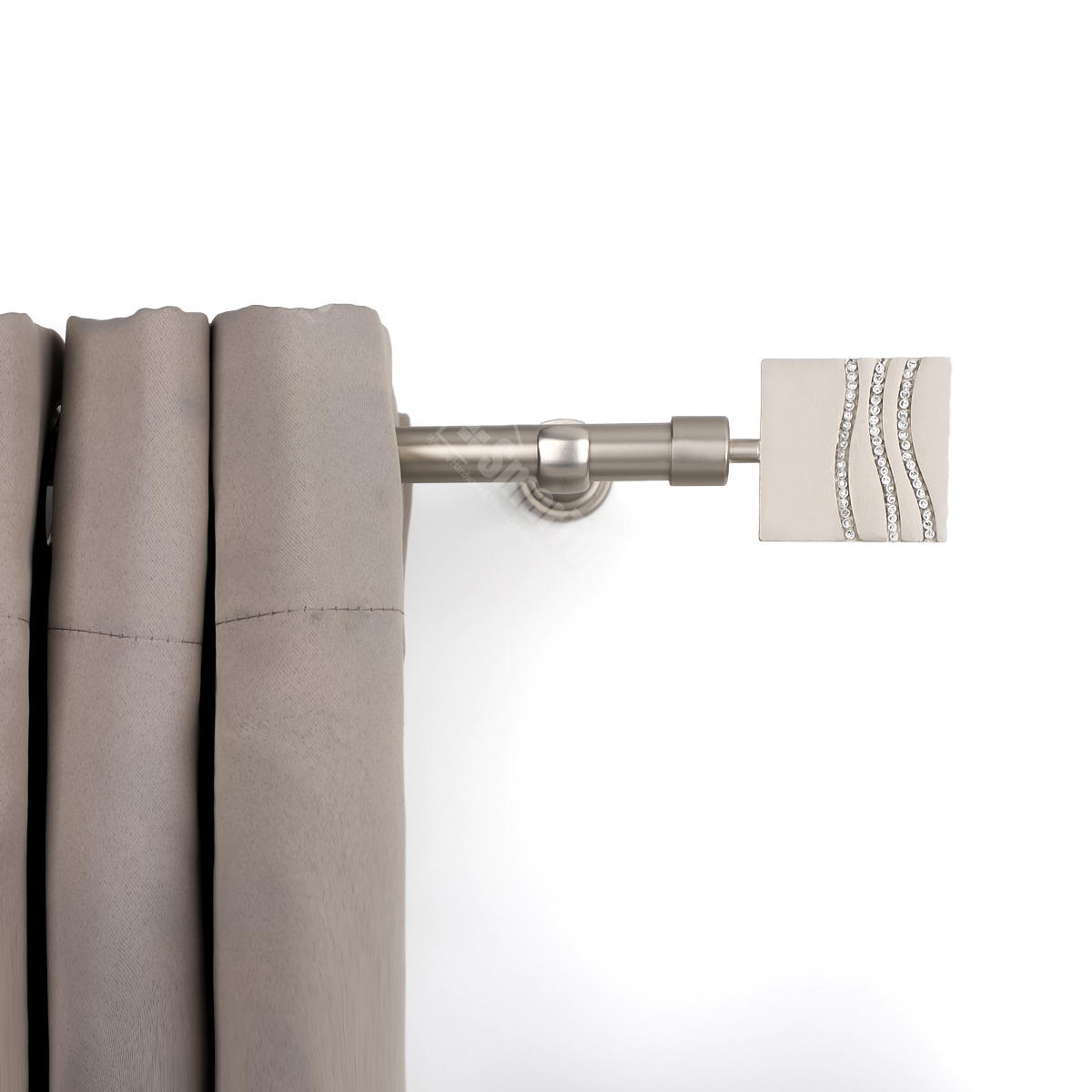 Modern Luxury Home Decor Elegant Metal Curtain Rod Sets Rhinestones Free Factory Samples Elegant Curtain Poles for Home Decor