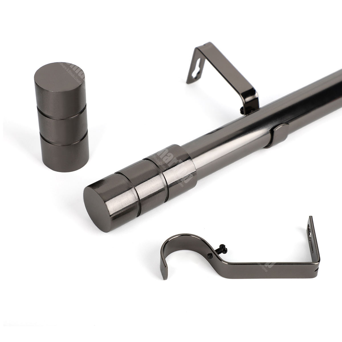 Modern Design Extendable Metal Curtain Rod Pole Sets Factory Direct for Windows Decorative Window Treatments in Living Room