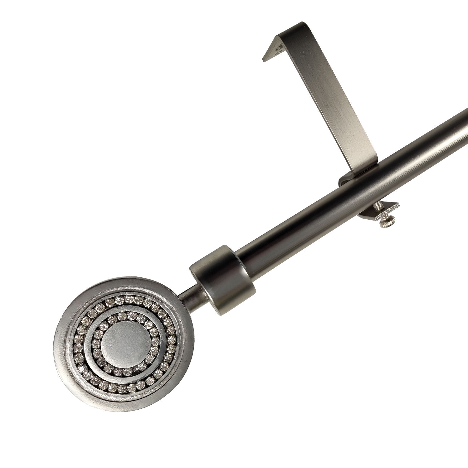 Modern Adjustable Extendable Metal Curtain Rod Set Customizable Window Treatments with Pole & Tracks for Home Decor