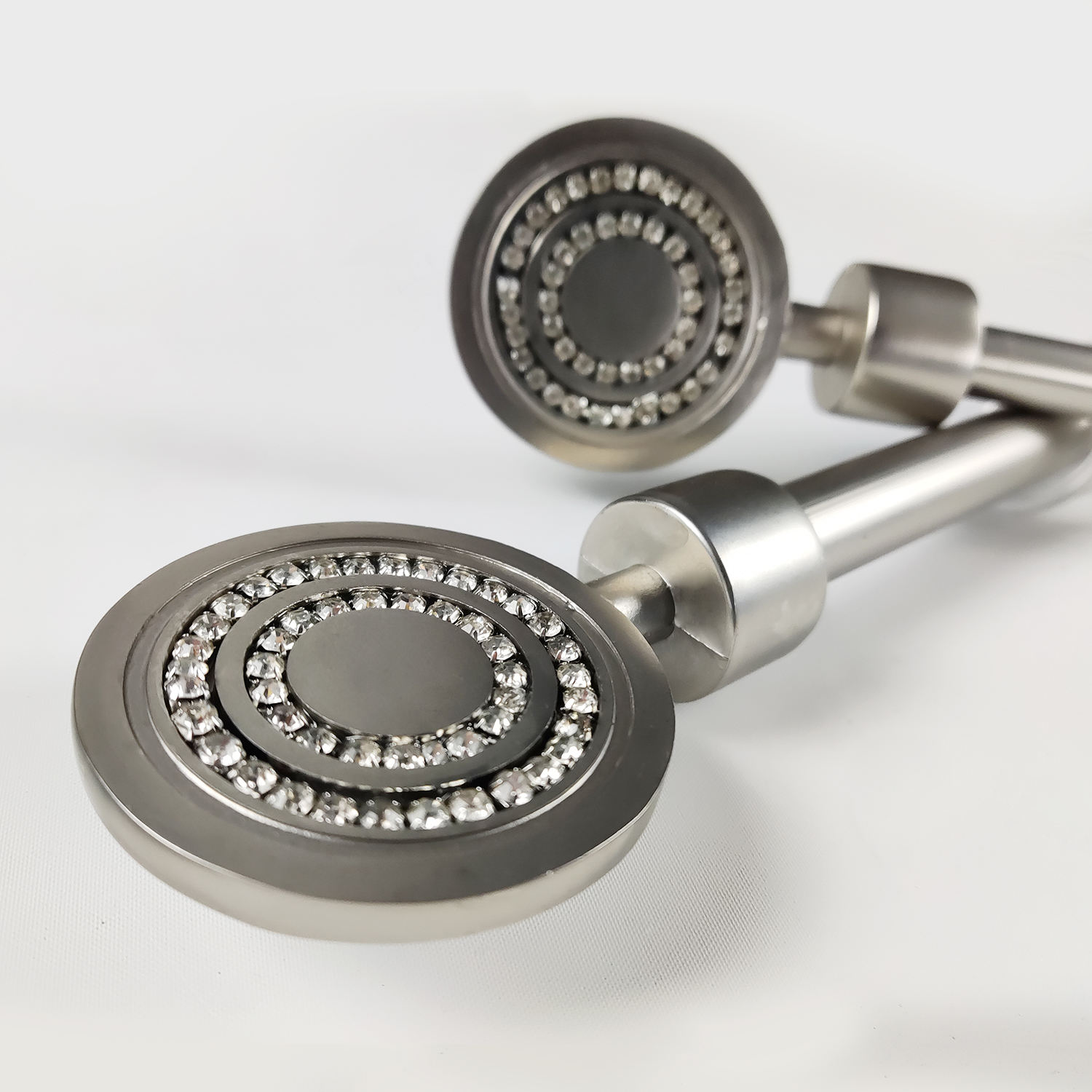 Modern Adjustable Extendable Metal Curtain Rod Set Customizable Window Treatments with Pole & Tracks for Home Decor