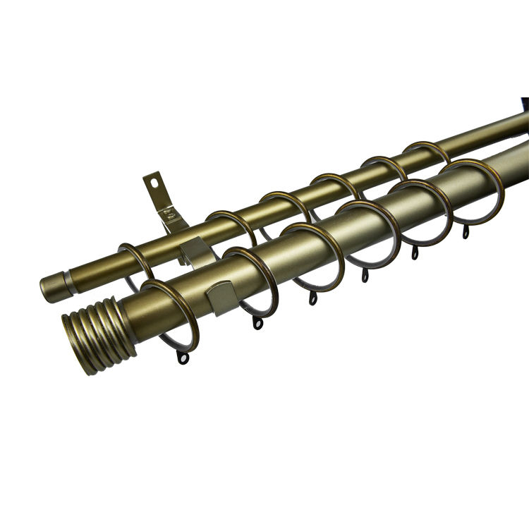 Classic Elegant Metal Curtain Rod Set Modern New Home Decoration Window Accessories with Free Samples