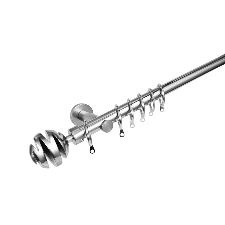 Classic Elegant Metal Curtain Rod Set Modern New Home Decoration Window Accessories with Free Samples