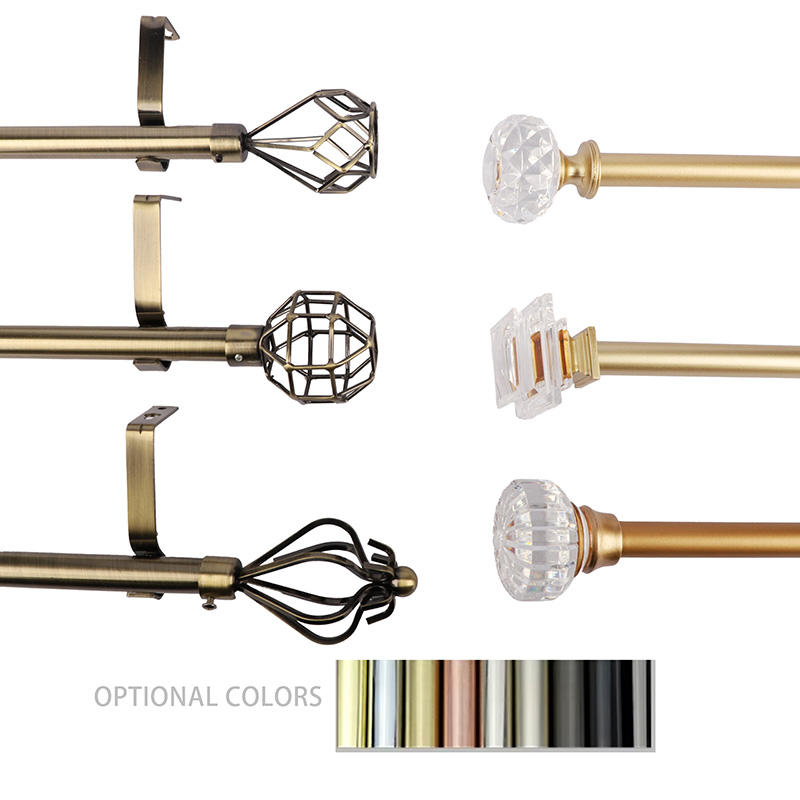 Luxury Eco-friendly Adjustable Extendable Metal Designer Curtain Rod Modern Style Not Rust Aging Premium Quality for Your Home