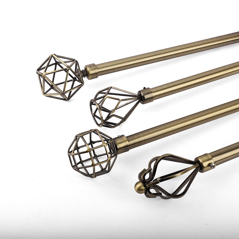 Luxury Eco-friendly Adjustable Extendable Metal Designer Curtain Rod Modern Style Not Rust Aging Premium Quality for Your Home